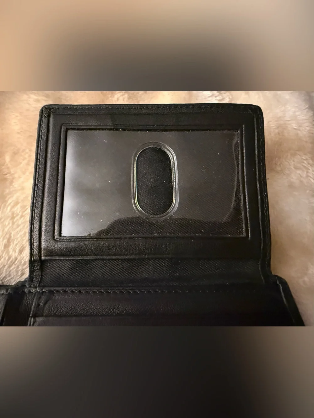 Wilsons Leather Black Leather Bi-Fold Card Holder